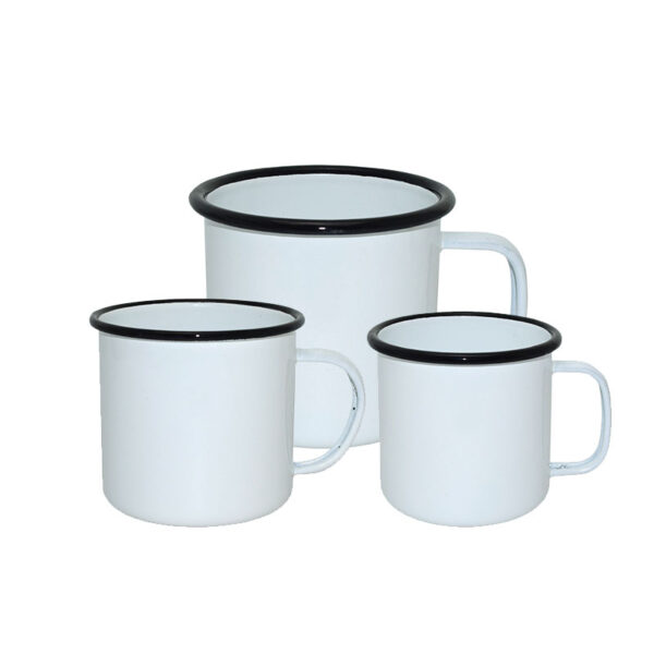 14oz Sublimation Enamel Cup with Black top rim - Image 6