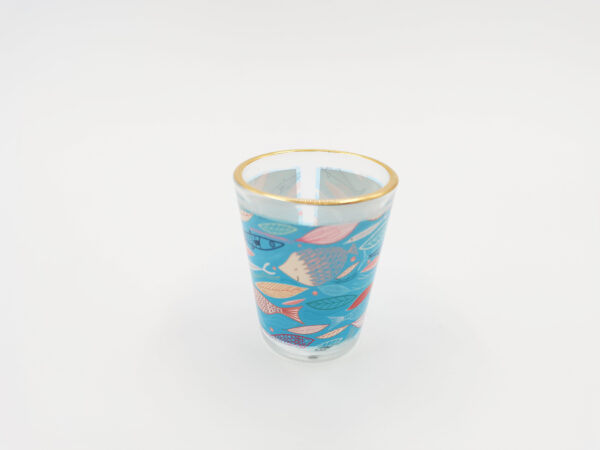 1.5oz Shot Glass Mug with Gold Rim
