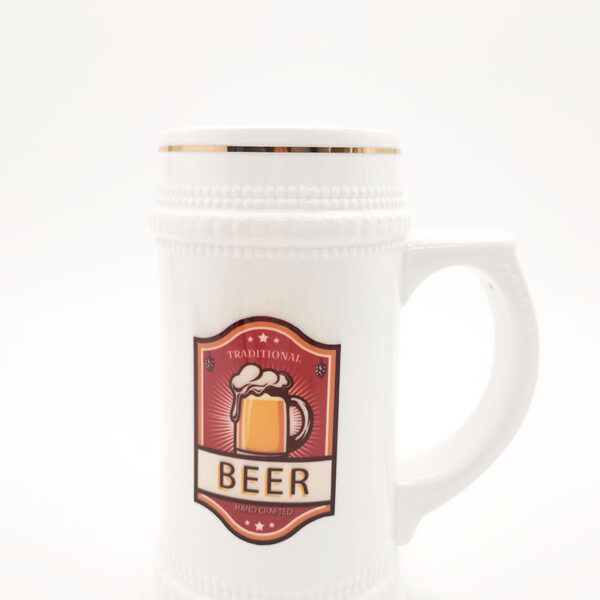 22oz Beer Mug(Gold Rim) - Image 3