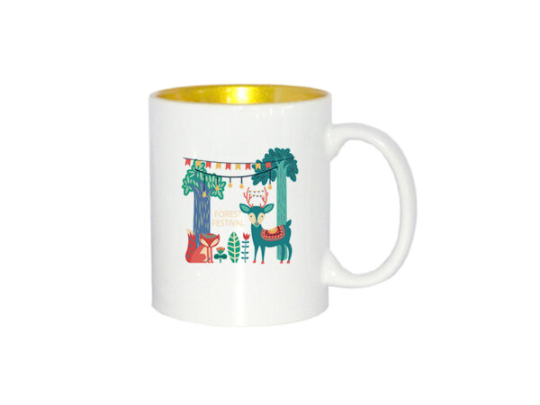 11oz Two-Tone Color Mug - Gold/Silver - Image 4