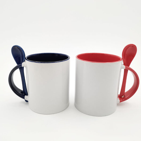 11oz Color Sublimation Spoon Mug - Image 5