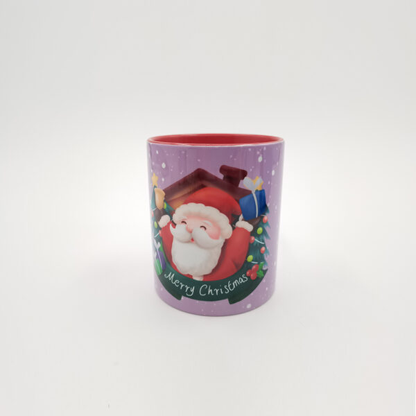 11oz Two-Tone Color Mug with Heart Handle - Image 2