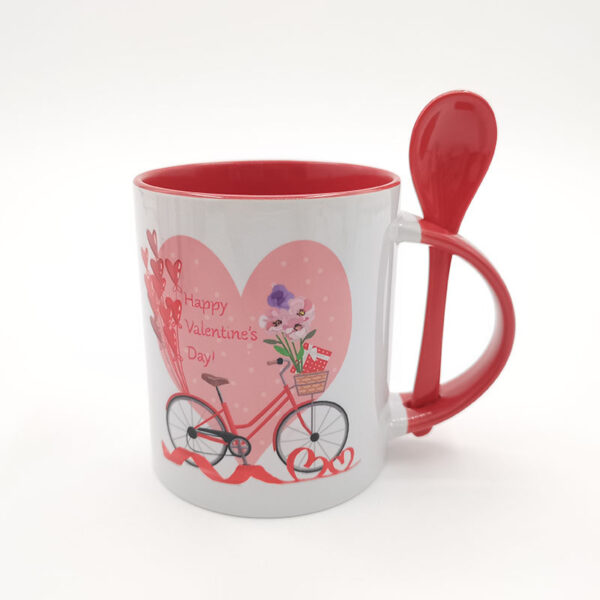 11oz Color Sublimation Spoon Mug - Image 3