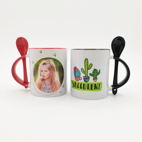 11oz Color Sublimation Spoon Mug