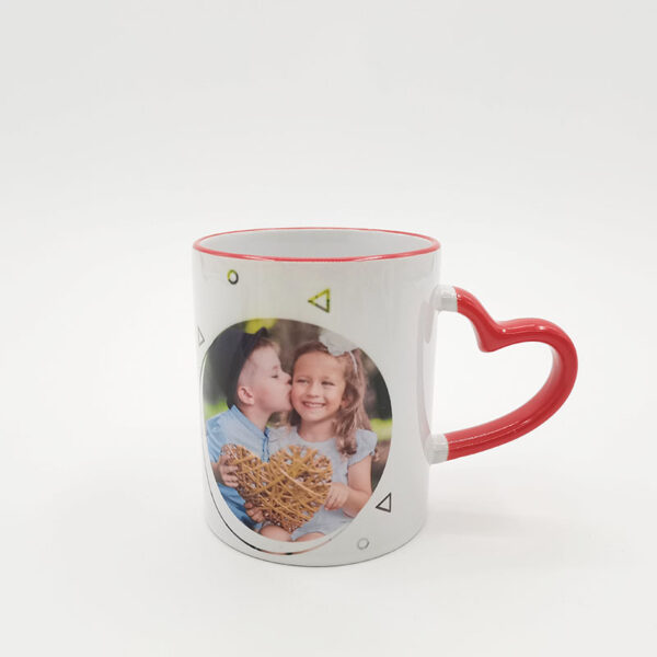 11oz Rim Handle Mug with Heart Handle - Image 2
