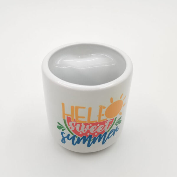 11oz Heart Shape Handled White Mug - Image 2
