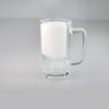 20oz Glass Beer Mug with White Patch