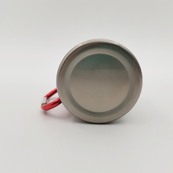 300ml Stainless Steel Mug w/ Carabiner Handle - Image 3